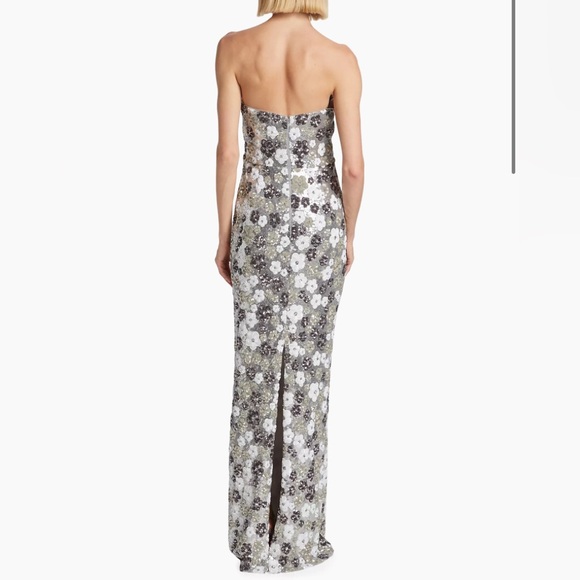 Marchesa Notte Sequin Tulle Strapless Gown.  Size 4.  New with tags. - Picture 6 of 8